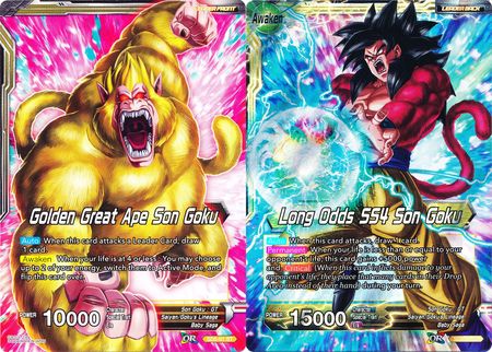 Golden Great Ape Son Goku // Long Odds SS4 Son Goku (SD5-01) [Oversized Cards] | Tables and Towers