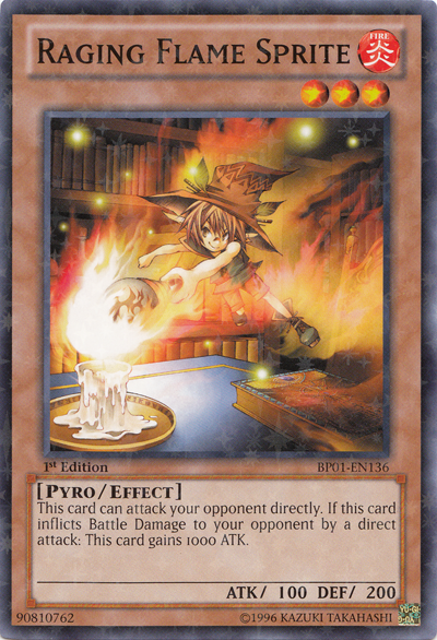 Raging Flame Sprite [BP01-EN136] Starfoil Rare | Tables and Towers