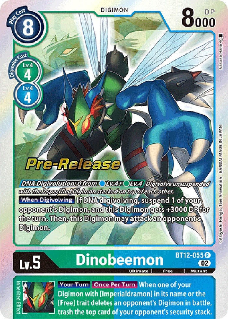 Dinobeemon [BT12-055] [Across Time Pre-Release Cards] | Tables and Towers