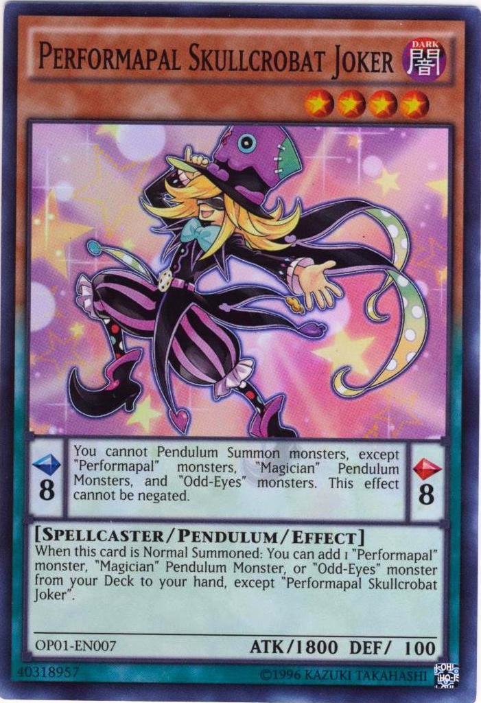 Performapal Skullcrobat Joker [OP01-EN007] Super Rare | Tables and Towers