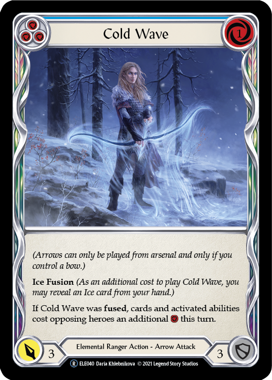 Cold Wave (Blue) [U-ELE040] (Tales of Aria Unlimited)  Unlimited Rainbow Foil | Tables and Towers