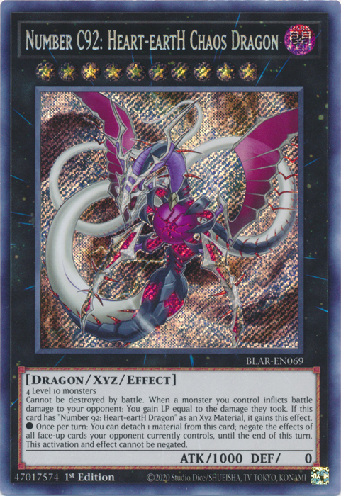 Number C92: Heart-eartH Chaos Dragon [BLAR-EN069] Secret Rare | Tables and Towers