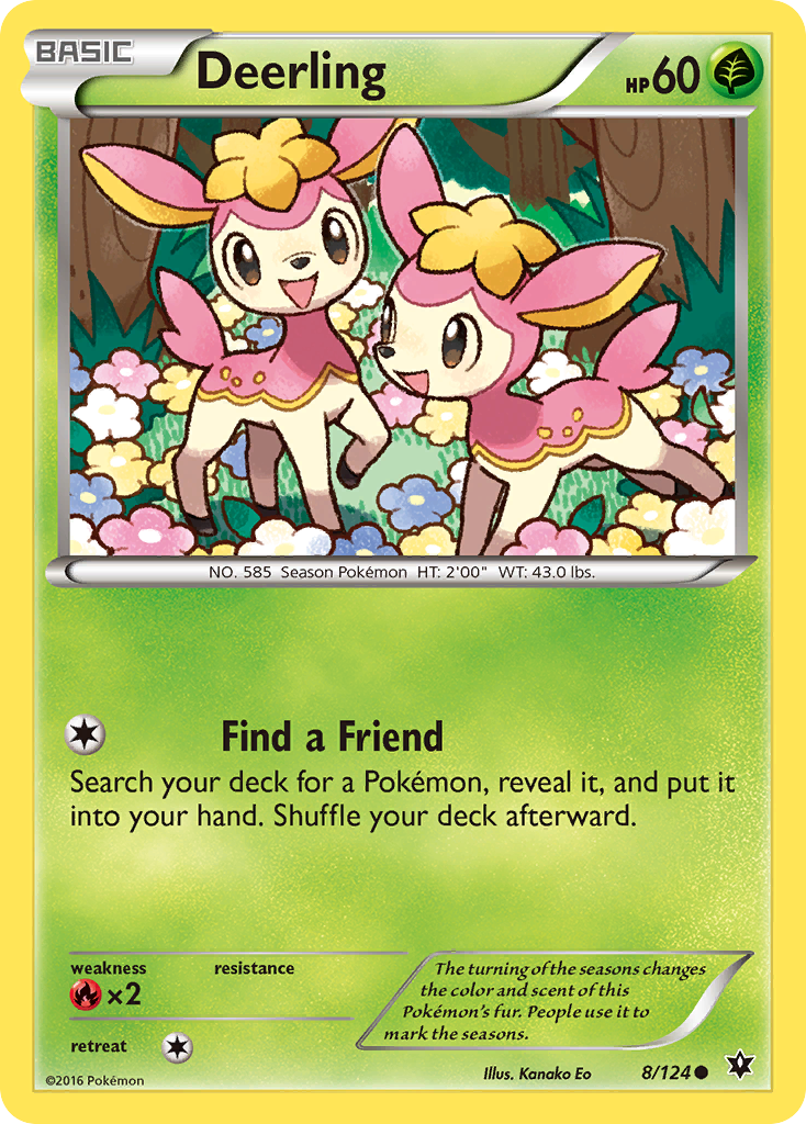 Deerling (8/124) [XY: Fates Collide] | Tables and Towers