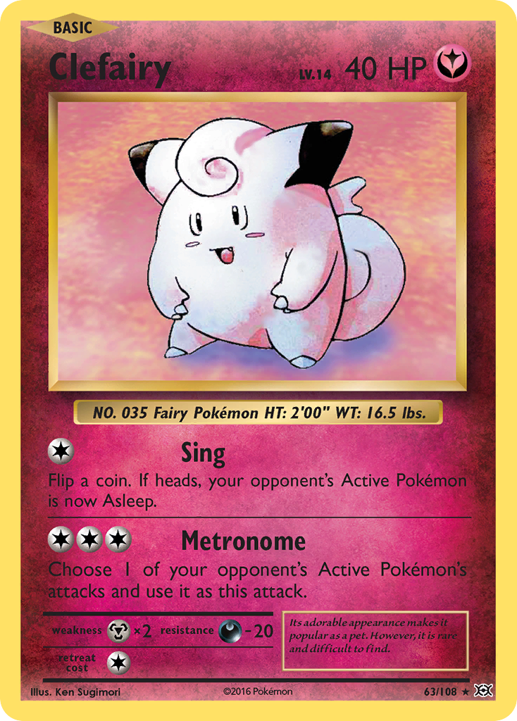 Clefairy (63/108) [XY: Evolutions] | Tables and Towers