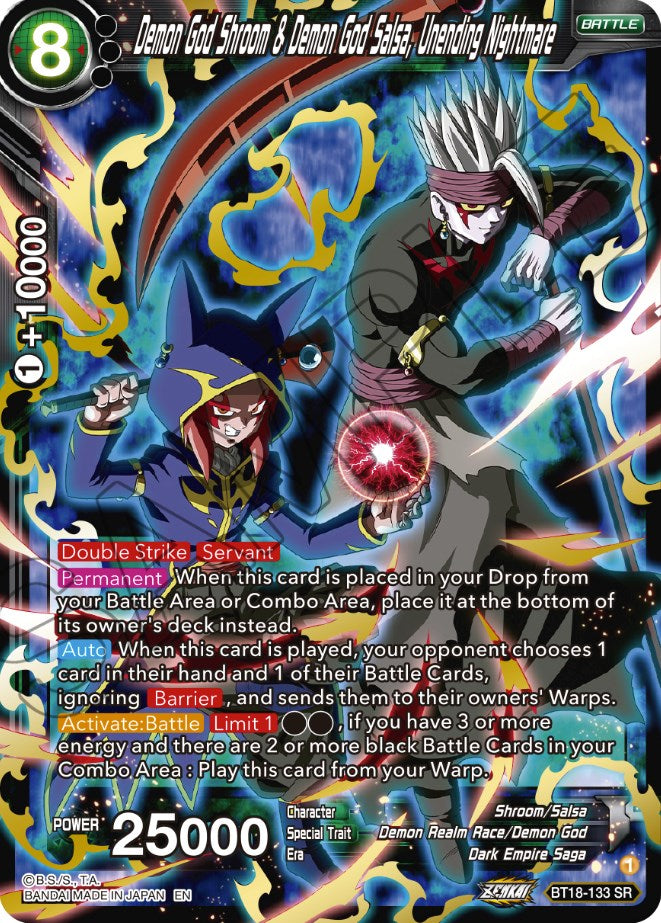 Demon God Shroom & Demon God Salsa, Unending Nightmare (BT18-133) [Dawn of the Z-Legends] | Tables and Towers