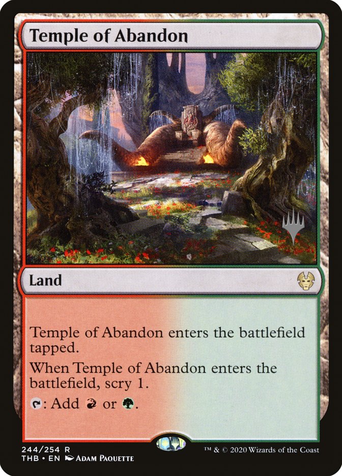 Temple of Abandon (Promo Pack) [Theros Beyond Death Promos] | Tables and Towers