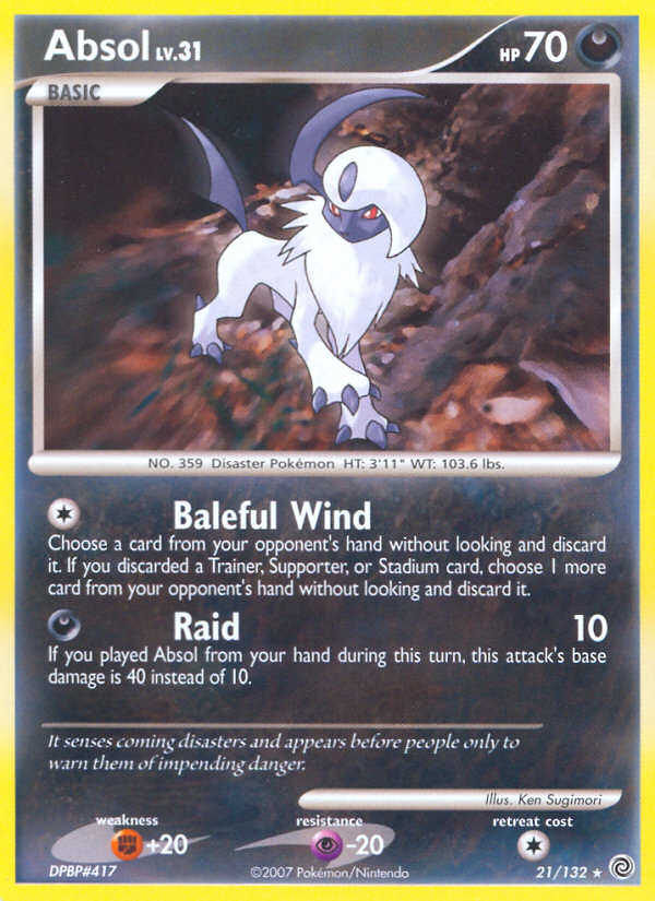 Absol (21/132) [Diamond & Pearl: Secret Wonders] | Tables and Towers