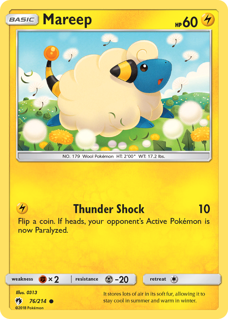 Mareep (76/214) [Sun & Moon: Lost Thunder] | Tables and Towers