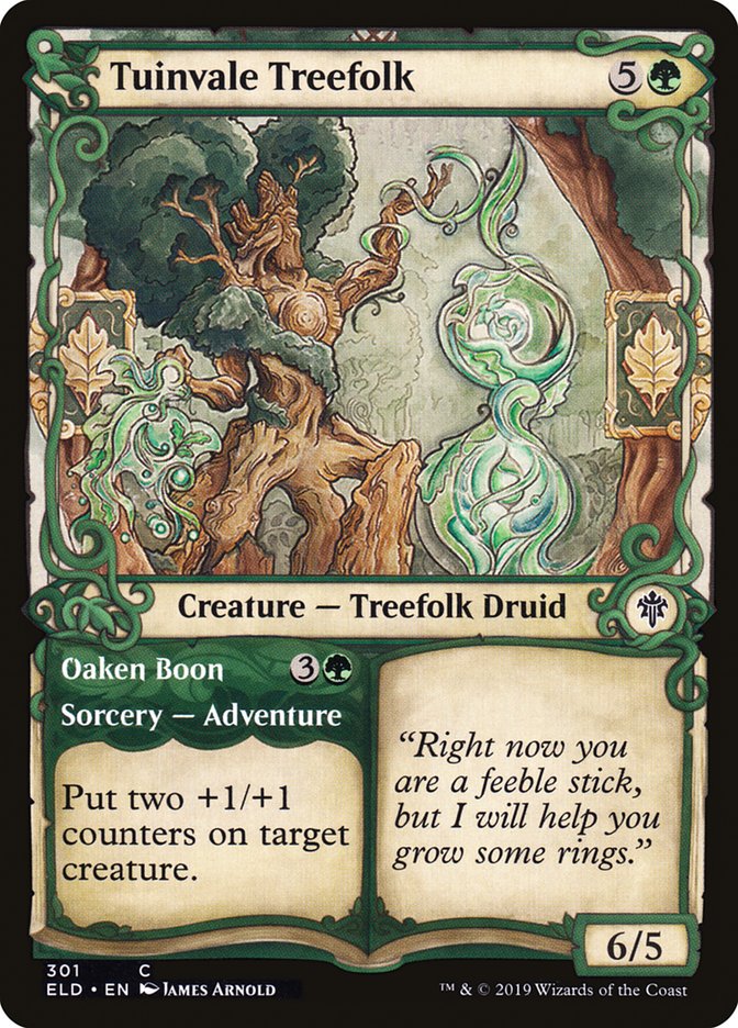 Tuinvale Treefolk // Oaken Boon (Showcase) [Throne of Eldraine] | Tables and Towers