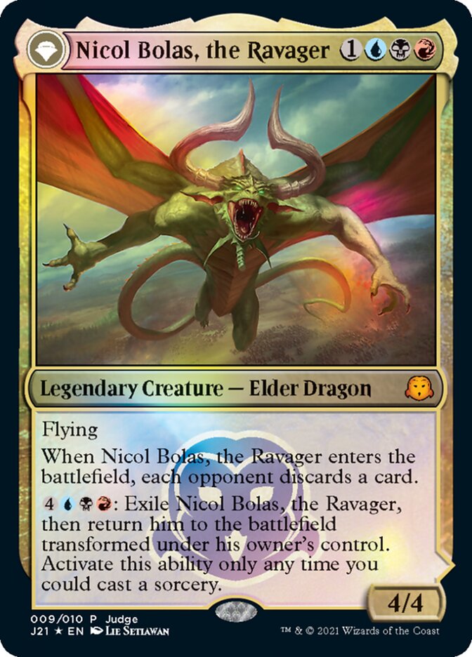 Nicol Bolas, the Ravager // Nicol Bolas, the Arisen [Judge Gift Cards 2021] | Tables and Towers