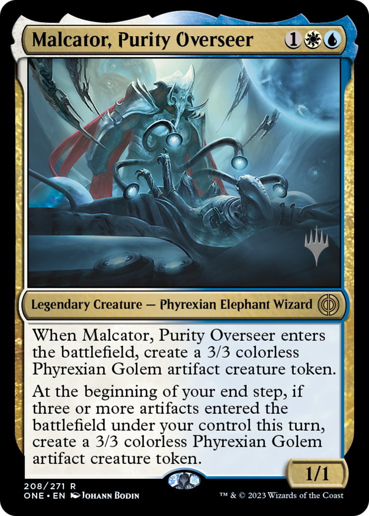 Malcator, Purity Overseer (Promo Pack) [Phyrexia: All Will Be One Promos] | Tables and Towers