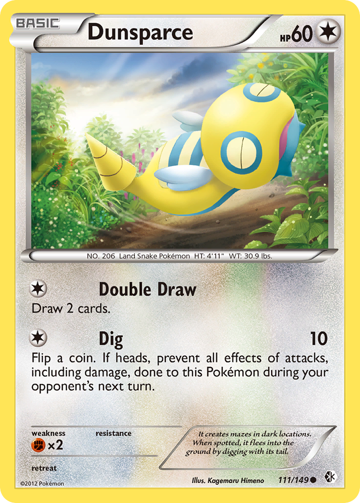 Dunsparce (111/149) [Black & White: Boundaries Crossed] | Tables and Towers