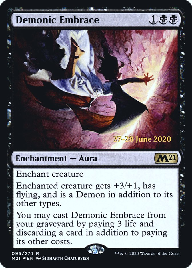 Demonic Embrace [Core Set 2021 Prerelease Promos] | Tables and Towers