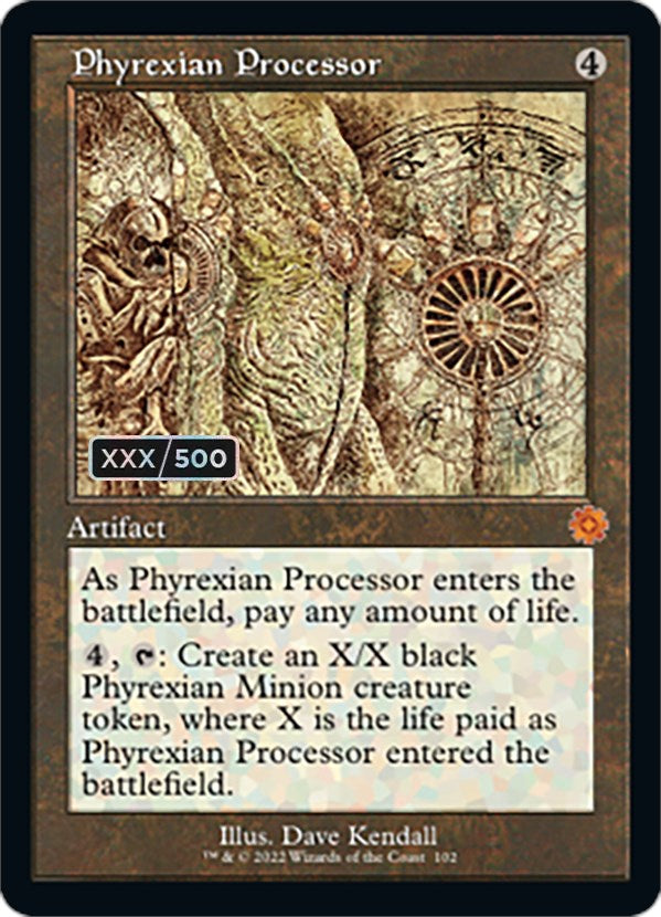 Phyrexian Processor (Retro Schematic) (Serialized) [The Brothers' War Retro Artifacts] | Tables and Towers