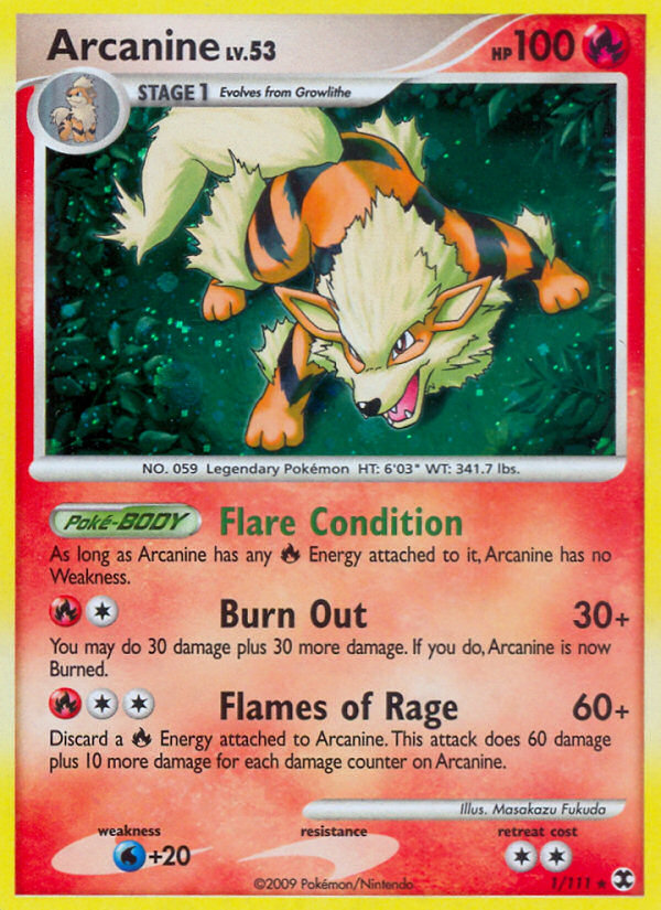 Arcanine (1/111) [Platinum: Rising Rivals] | Tables and Towers