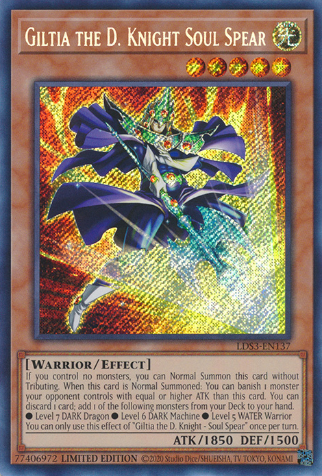 Giltia the D. Knight Soul Spear [LDS3-EN137] Secret Rare | Tables and Towers