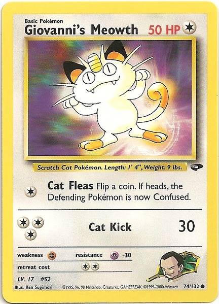 Giovanni's Meowth (74/132) [Gym Challenge Unlimited] | Tables and Towers