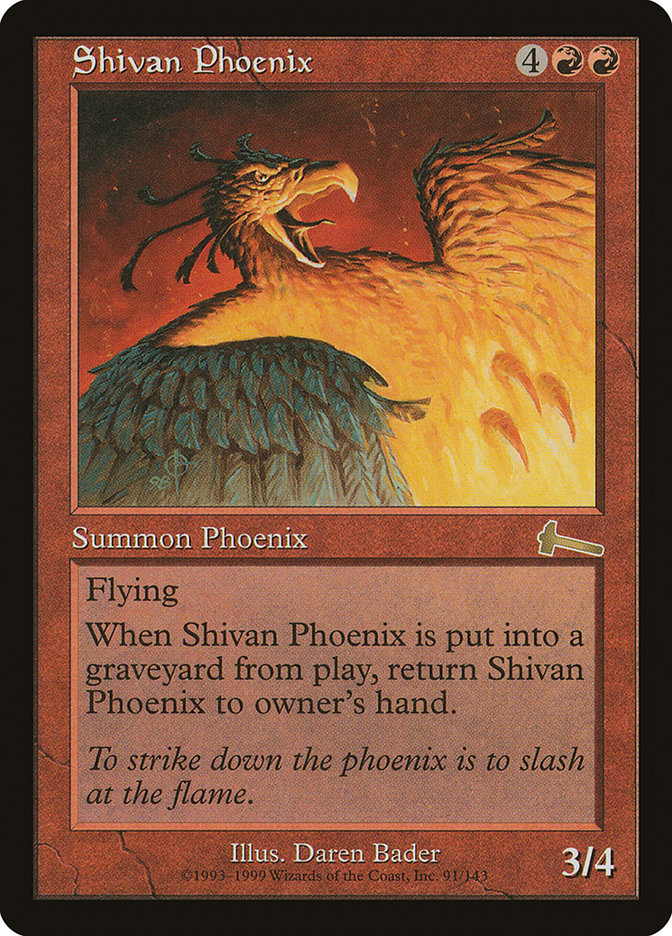 Shivan Phoenix [Urza's Legacy] | Tables and Towers