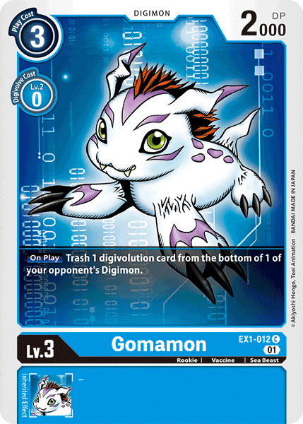 Gomamon [EX1-012] [Classic Collection] | Tables and Towers