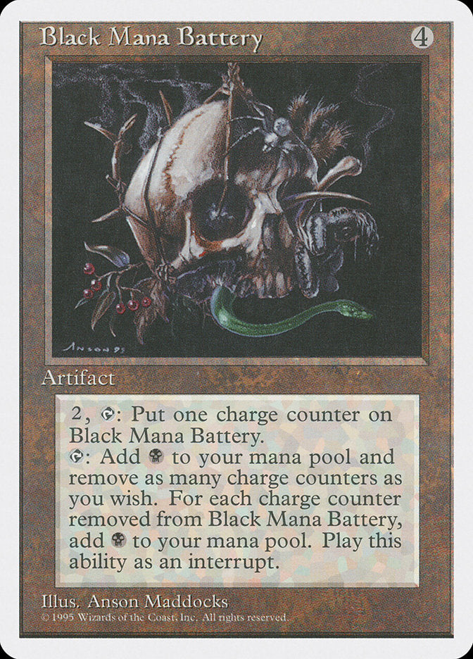 Black Mana Battery [Fourth Edition] | Tables and Towers