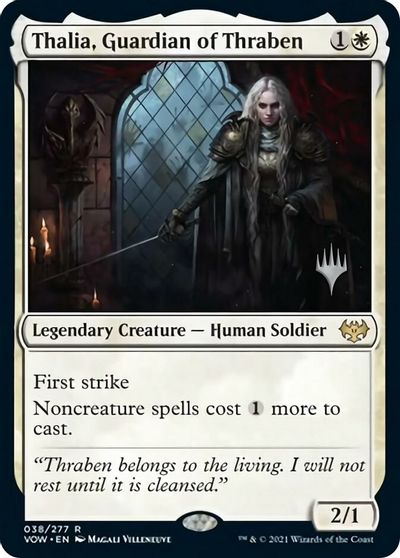 Thalia, Guardian of Thraben (Promo Pack) [Innistrad: Crimson Vow Promos] | Tables and Towers