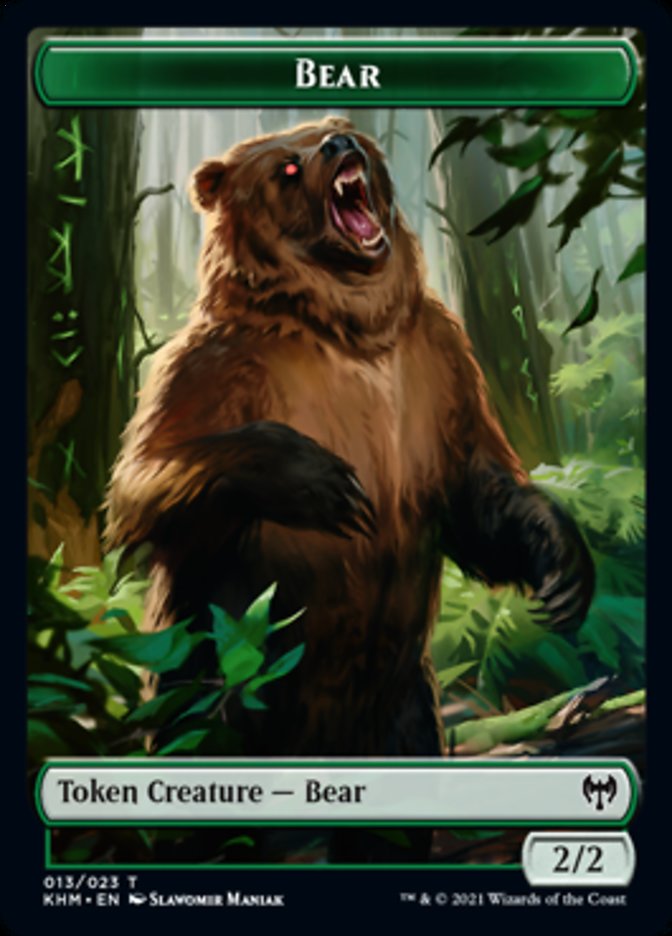 Bear Token [Kaldheim Tokens] | Tables and Towers