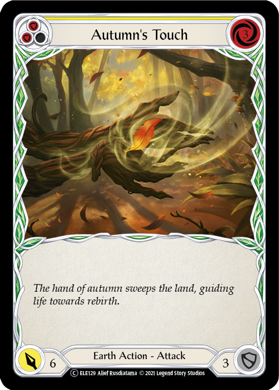 Autumn's Touch (Yellow) [U-ELE129] (Tales of Aria Unlimited)  Unlimited Rainbow Foil | Tables and Towers