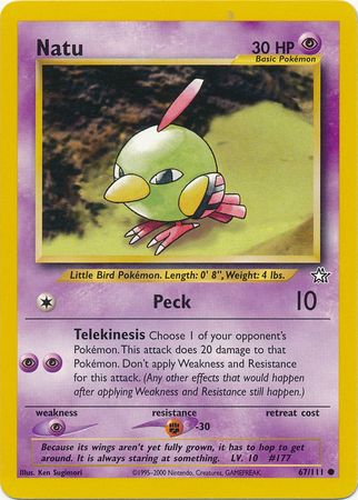 Natu (67/111) [Neo Genesis Unlimited] | Tables and Towers