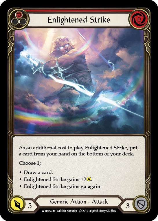 Enlightened Strike [WTR159-M] (Welcome to Rathe)  Alpha Print Rainbow Foil | Tables and Towers