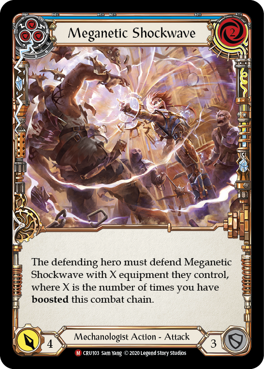 Meganetic Shockwave [CRU103] (Crucible of War)  1st Edition Rainbow Foil | Tables and Towers