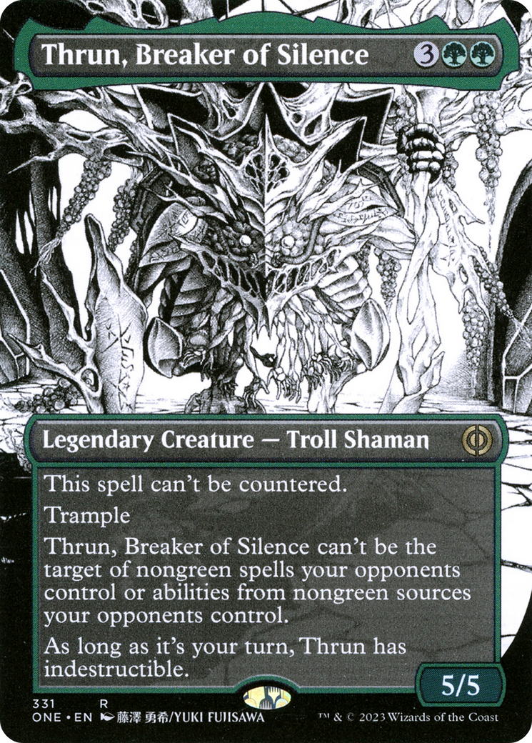 Thrun, Breaker of Silence (Borderless Manga) [Phyrexia: All Will Be One] | Tables and Towers