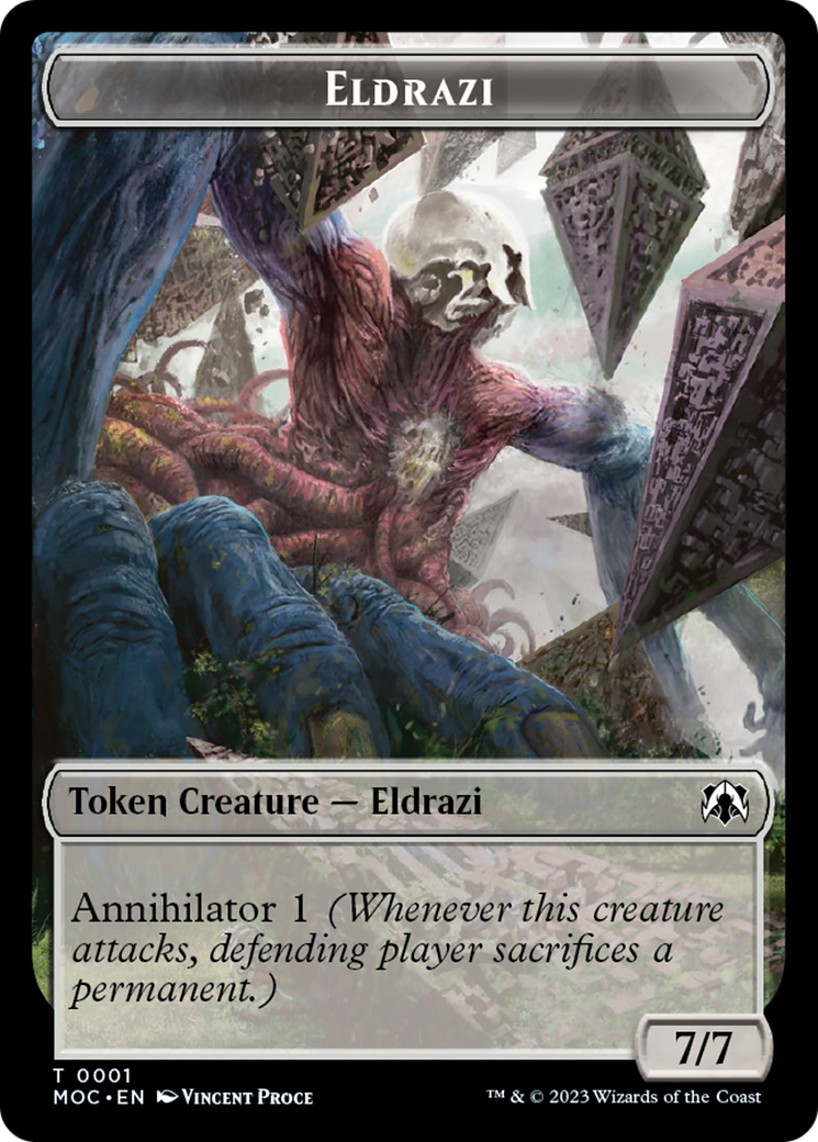 Goblin // Eldrazi Double-Sided Token [March of the Machine Commander Tokens] | Tables and Towers