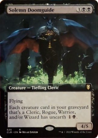 Solemn Doomguide (Extended Art) [Commander Legends: Battle for Baldur's Gate] | Tables and Towers