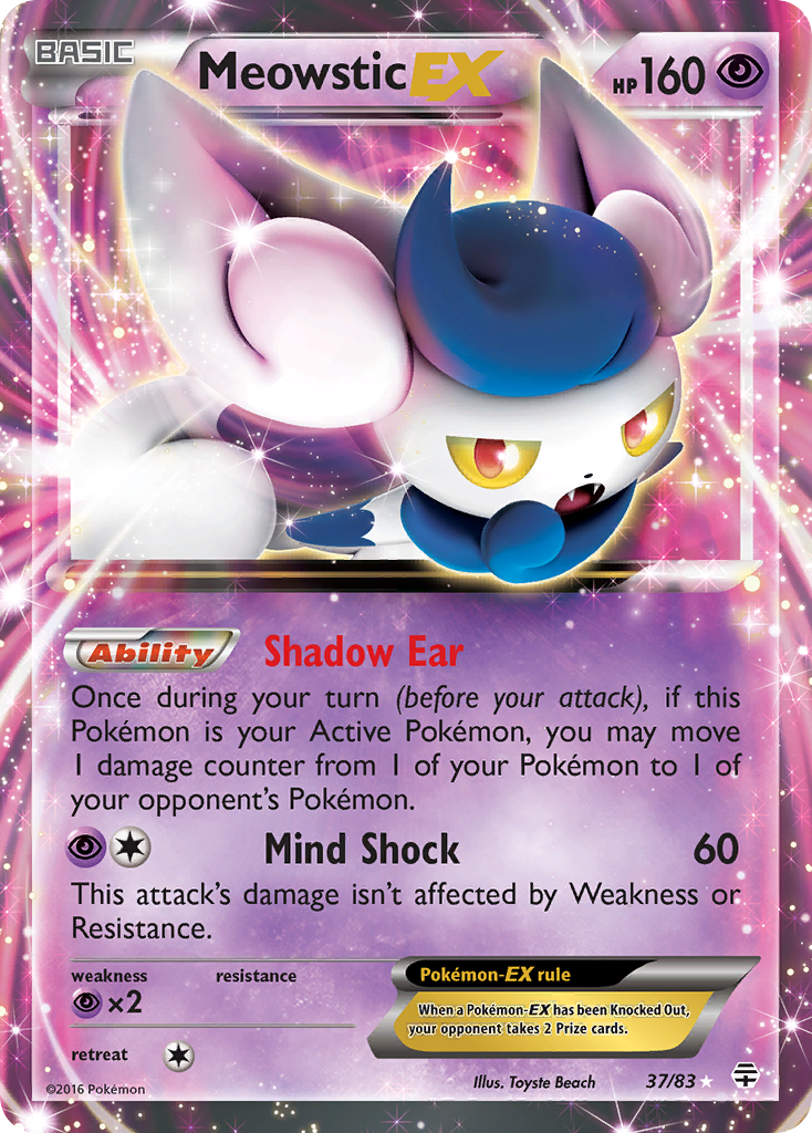 Meowstic EX (37/83) [XY: Generations] | Tables and Towers