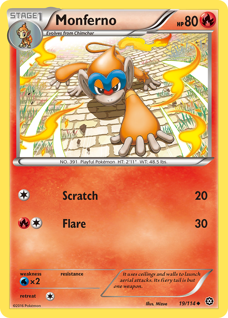 Monferno (19/114) [XY: Steam Siege] | Tables and Towers