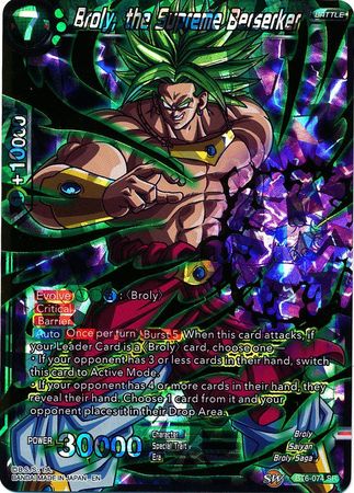 Broly, the Supreme Berserker (BT6-074) [Destroyer Kings] | Tables and Towers