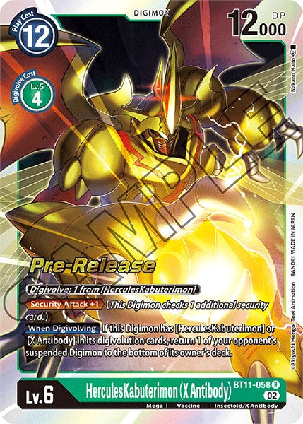 HerculesKabuterimon (X Antibody) [BT11-058] [Dimensional Phase Pre-Release Promos] | Tables and Towers