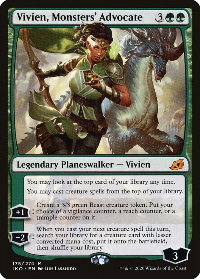 Vivien, Monsters' Advocate (Promo Pack) [Ikoria: Lair of Behemoths Promos] | Tables and Towers