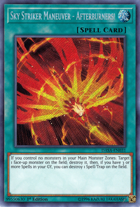 Sky Striker Maneuver - Afterburners! [DASA-EN031] Secret Rare | Tables and Towers