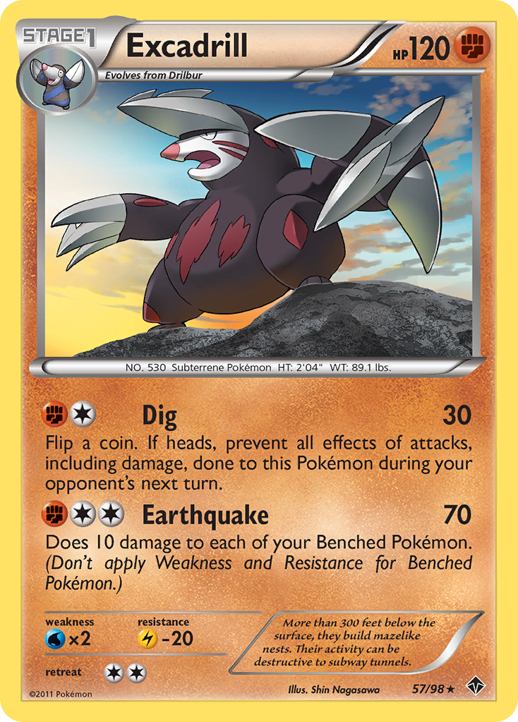 Excadrill (57/98) [Black & White: Emerging Powers] | Tables and Towers