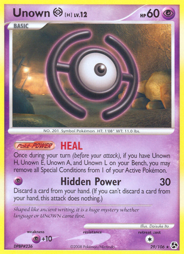 Unown H (29/106) [Diamond & Pearl: Great Encounters] | Tables and Towers