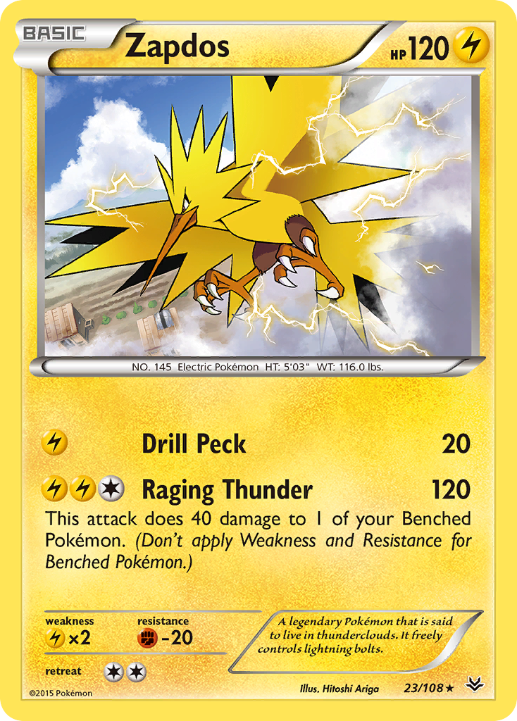 Zapdos (23/108) [XY: Roaring Skies] | Tables and Towers