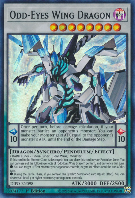 Odd-Eyes Wing Dragon [DIFO-EN098] Super Rare | Tables and Towers