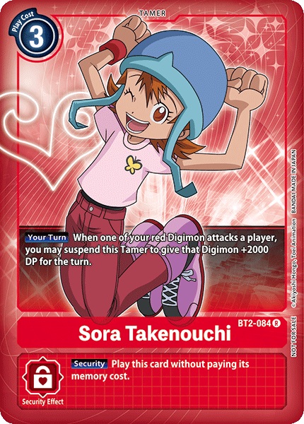 Sora Takenouchi [BT2-084] (Buy-A-Box Promo) [Release Special Booster Ver.1.0 Promos] | Tables and Towers