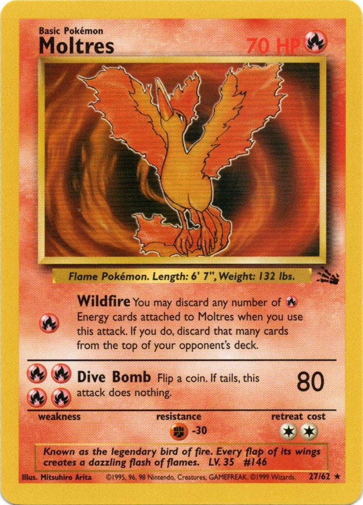 Moltres (27/62) [Fossil Unlimited] | Tables and Towers