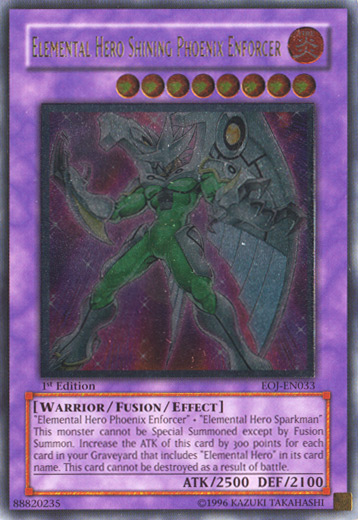 Elemental Hero Shining Phoenix Enforcer [EOJ-EN033] Ultimate Rare | Tables and Towers