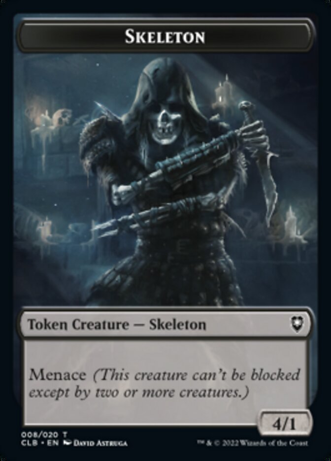 Skeleton Token [Commander Legends: Battle for Baldur's Gate Tokens] | Tables and Towers