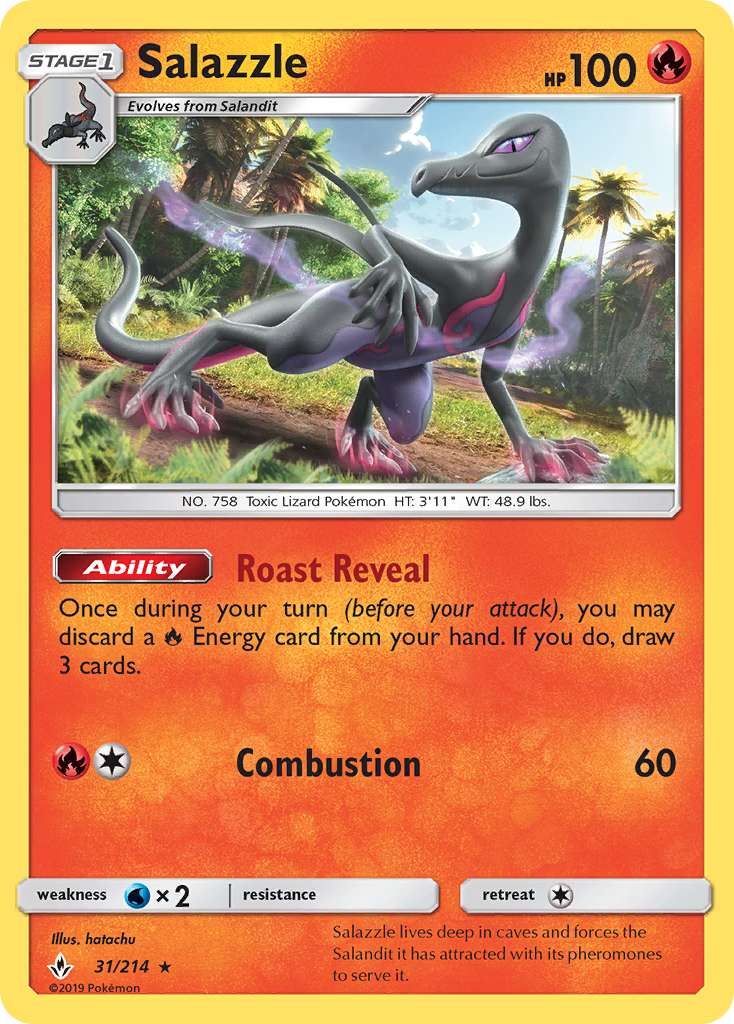 Salazzle (31/214) [Sun & Moon: Unbroken Bonds] | Tables and Towers