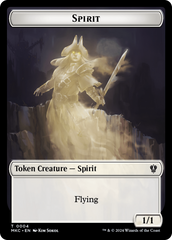 Spirit // Phyrexian Germ Double-Sided Token [Murders at Karlov Manor Commander Tokens] | Tables and Towers