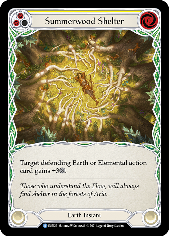 Summerwood Shelter (Yellow) [ELE126] (Tales of Aria)  1st Edition Rainbow Foil | Tables and Towers